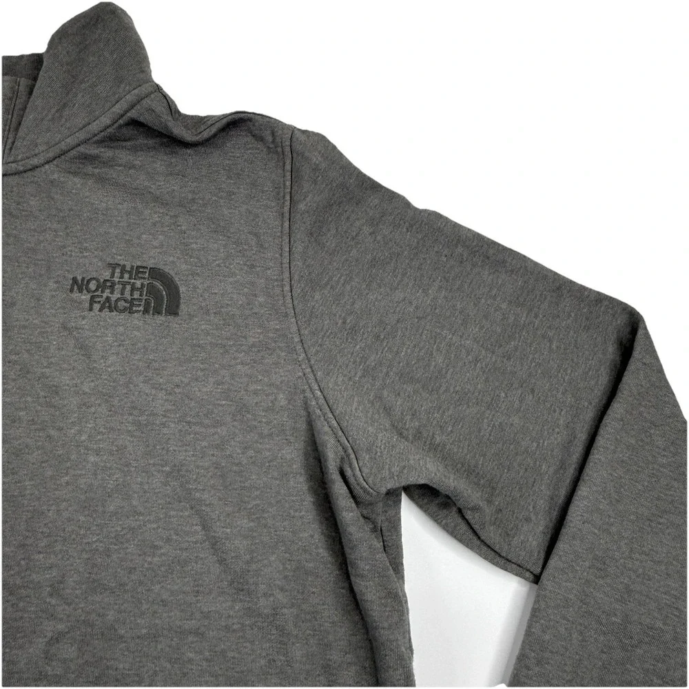 The North Face Mens 1/4 Snap Button Fleece Pullover Heather Gray Size XXL